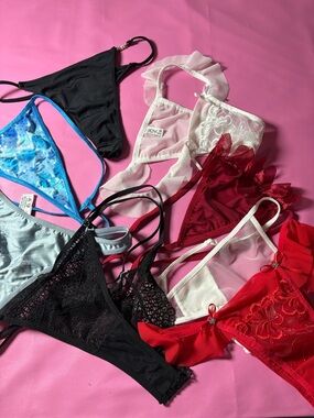 Women's Assorted Sheer & Lace Thongs - Multiple Colors
